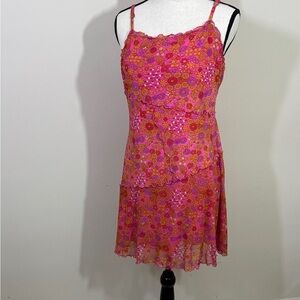 Wild Fable Pink Floral Dress jr sz xl